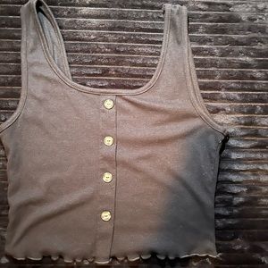 black tank top with buttons